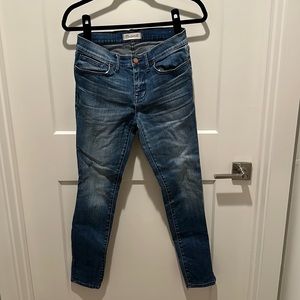 Madewell Skinny Jeans Mediuam Wash Size 27